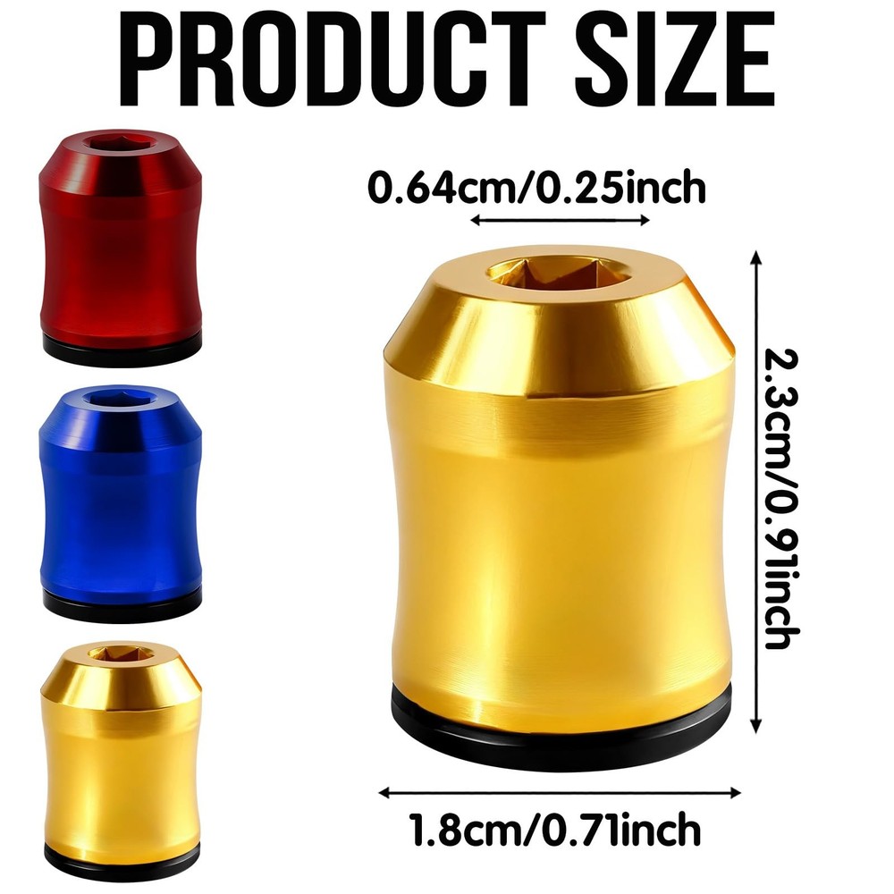 3Pcs Screwdriver Head Magnetic Ring, Screw Ring Set Removable Multicolor