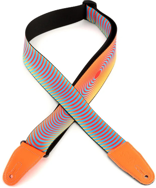 Levy's Optical Illusion Guitar Strap - Orange Sonic Boom