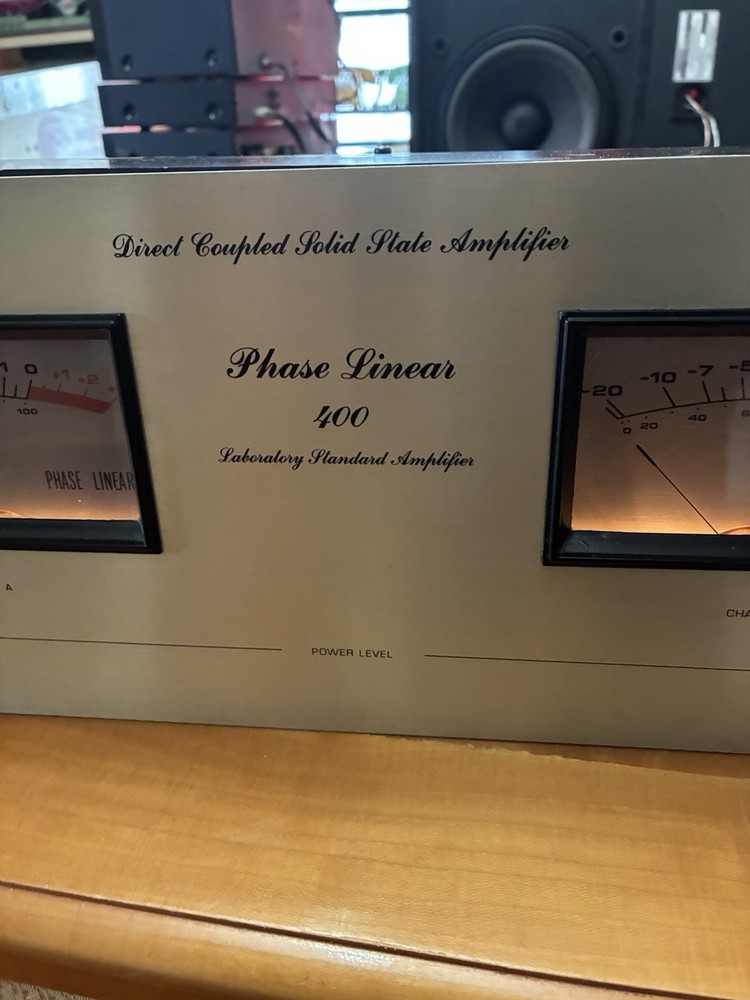 Vintage Phase Linear 400 Power Direct Coupled Solid State Amp Powers On AS-IS
