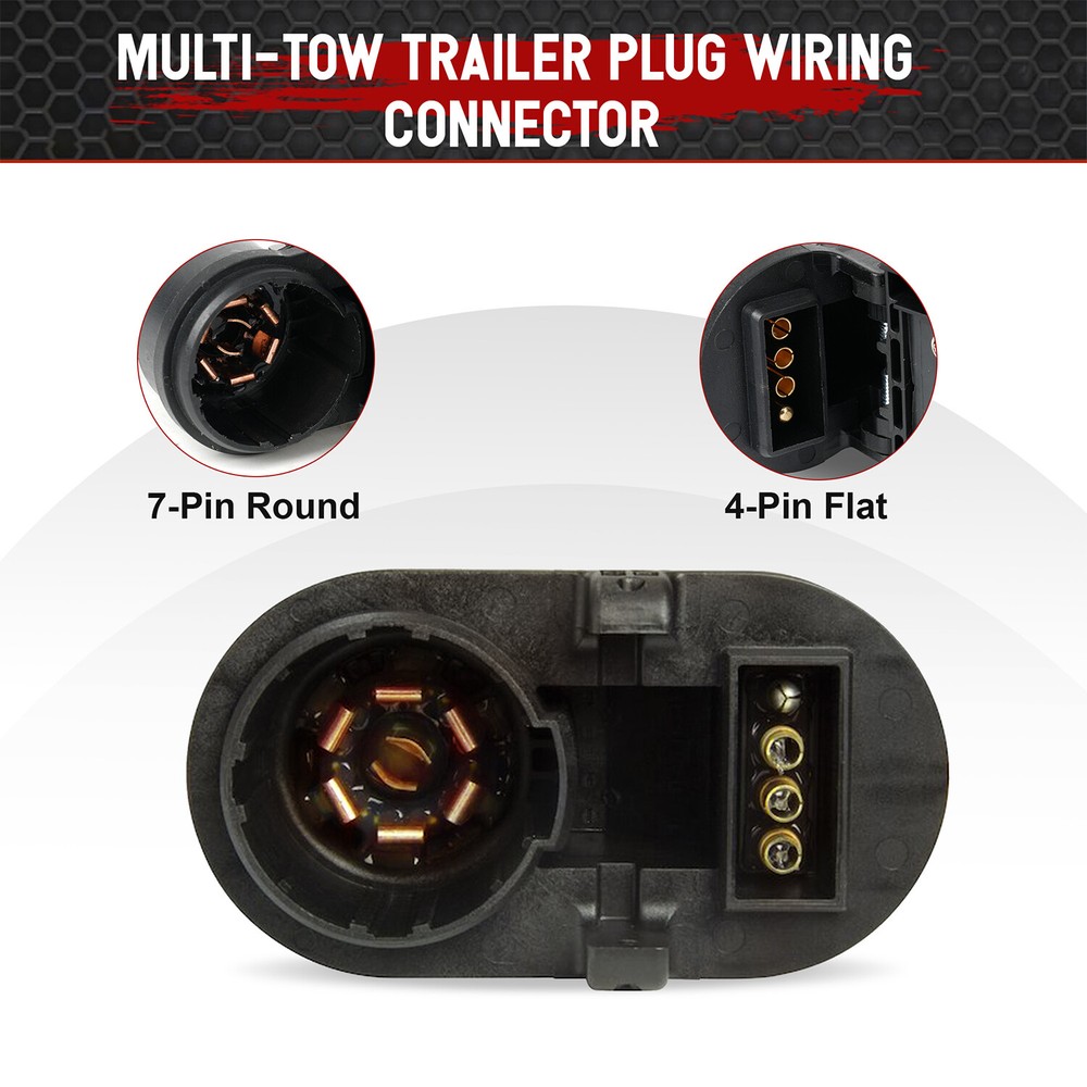 Multi-Tow 7 Blade and 4 Flat Trailer Plug Wiring Connector Replace 40975