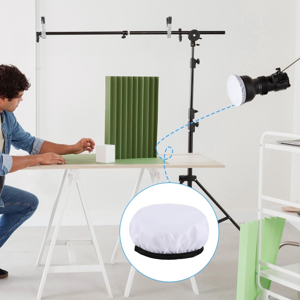 7" Light Diffuser Sock Soft White Cover for Standard Cloth Diffusers - Stud