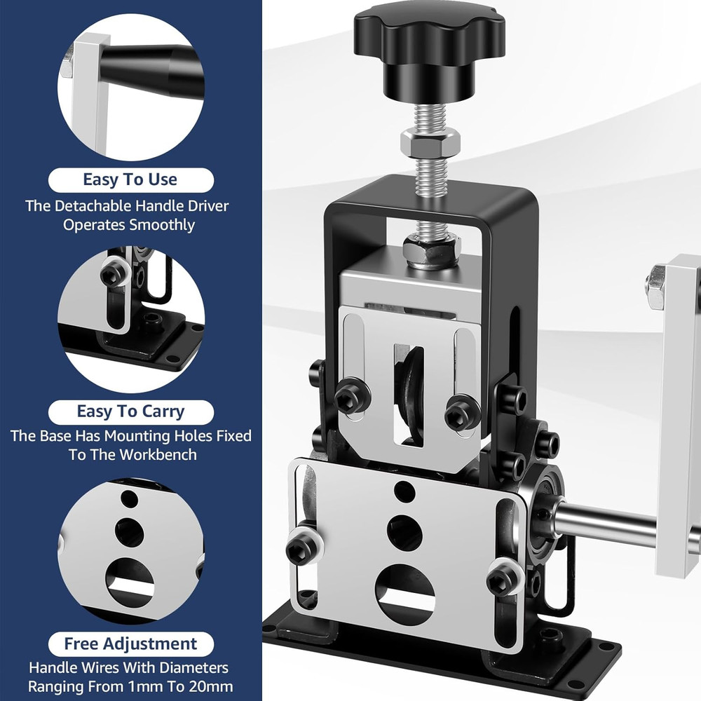 Manual Wire Stripper Machine, 0.06''-0.98'' Scrap Copper Wire Stripping Machine