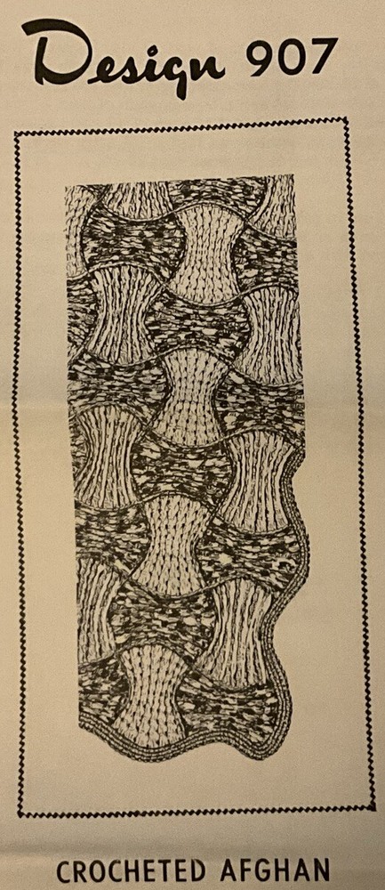 #907 Vintage Afghan Pattern to Crochet (Repro)