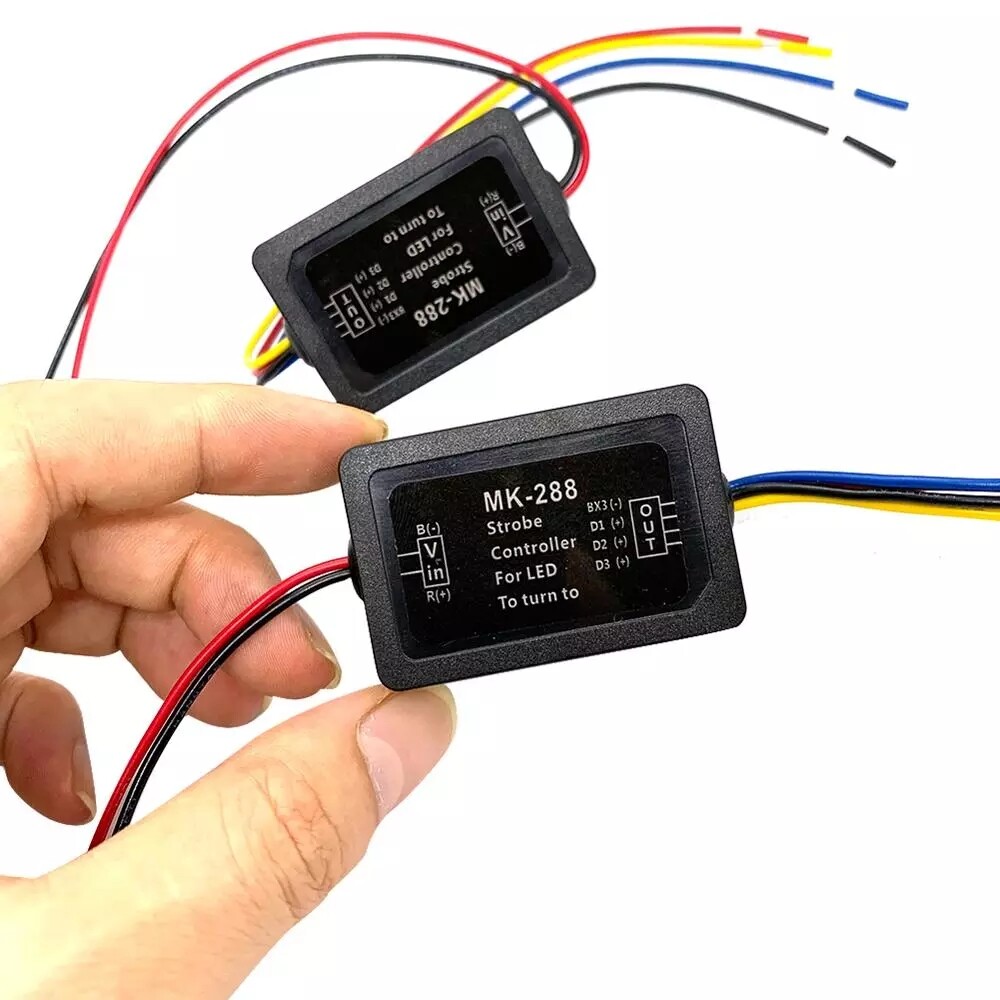 2x 3-Steps Sequential Module Boxes For Car Headlights/Rear lights Signal Turn