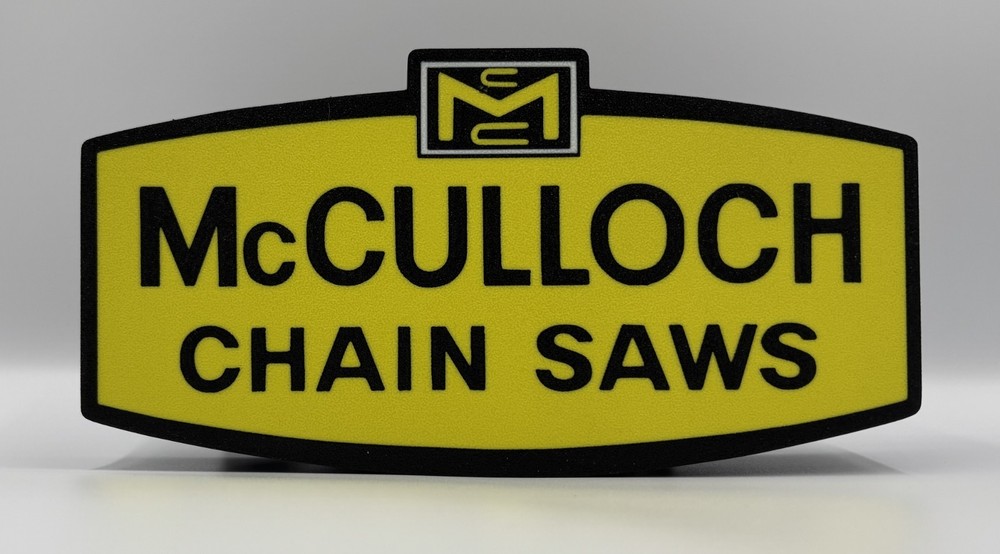 Extra Large Lighted McCulloch chainsaw sign