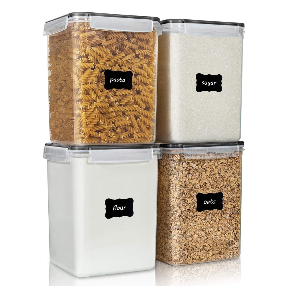 Airtight Food Storage Containers with Lids Large Stackable Pantry Organizer Set