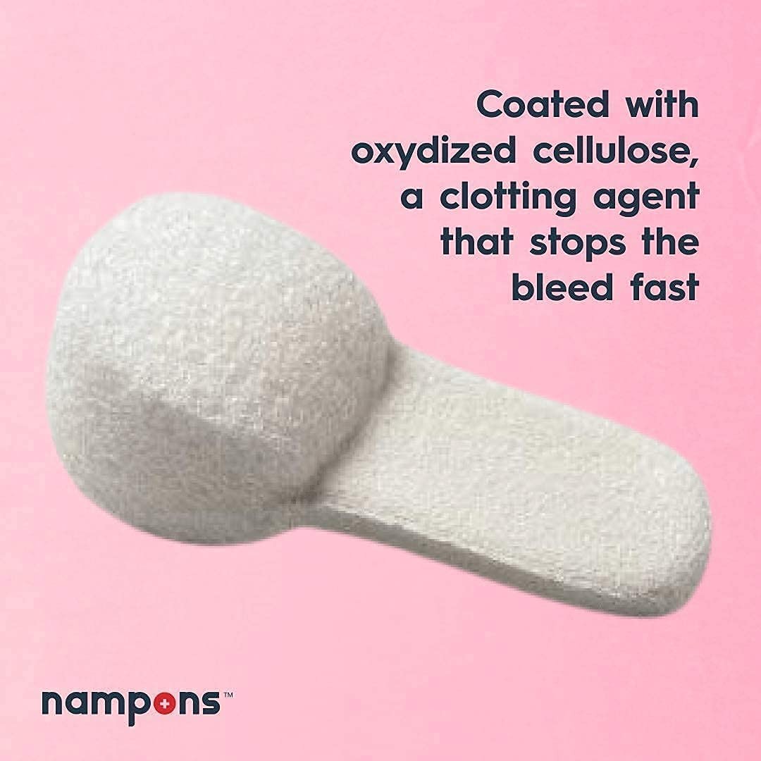 Nampons Nosebleed Plugs - 24 Ct with Clotting Agent, Fast Relief, Medical Grade