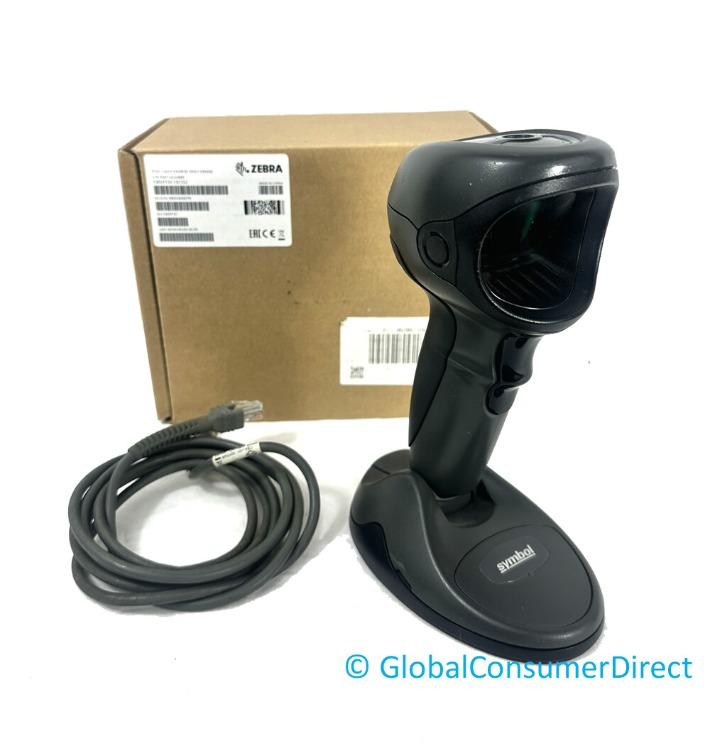 ZEBRA Symbol Motorola DS9808-SR00007NNWR 1D 2D QR Laser Barcode POS Scanner +USB