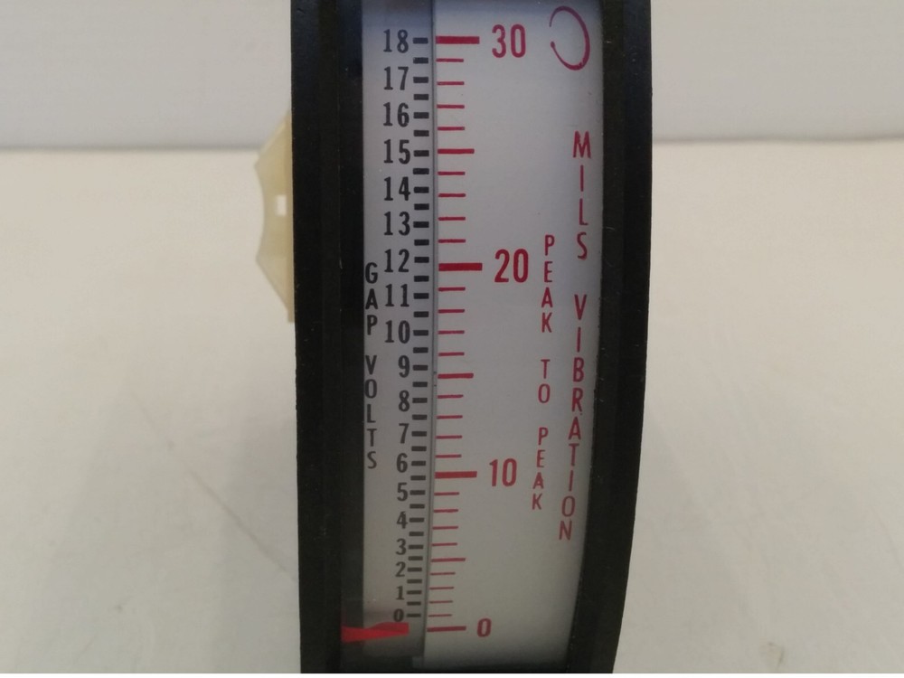 MILS VIBRATION PANEL METER, 0-30, 0-18 GAP VOLTS