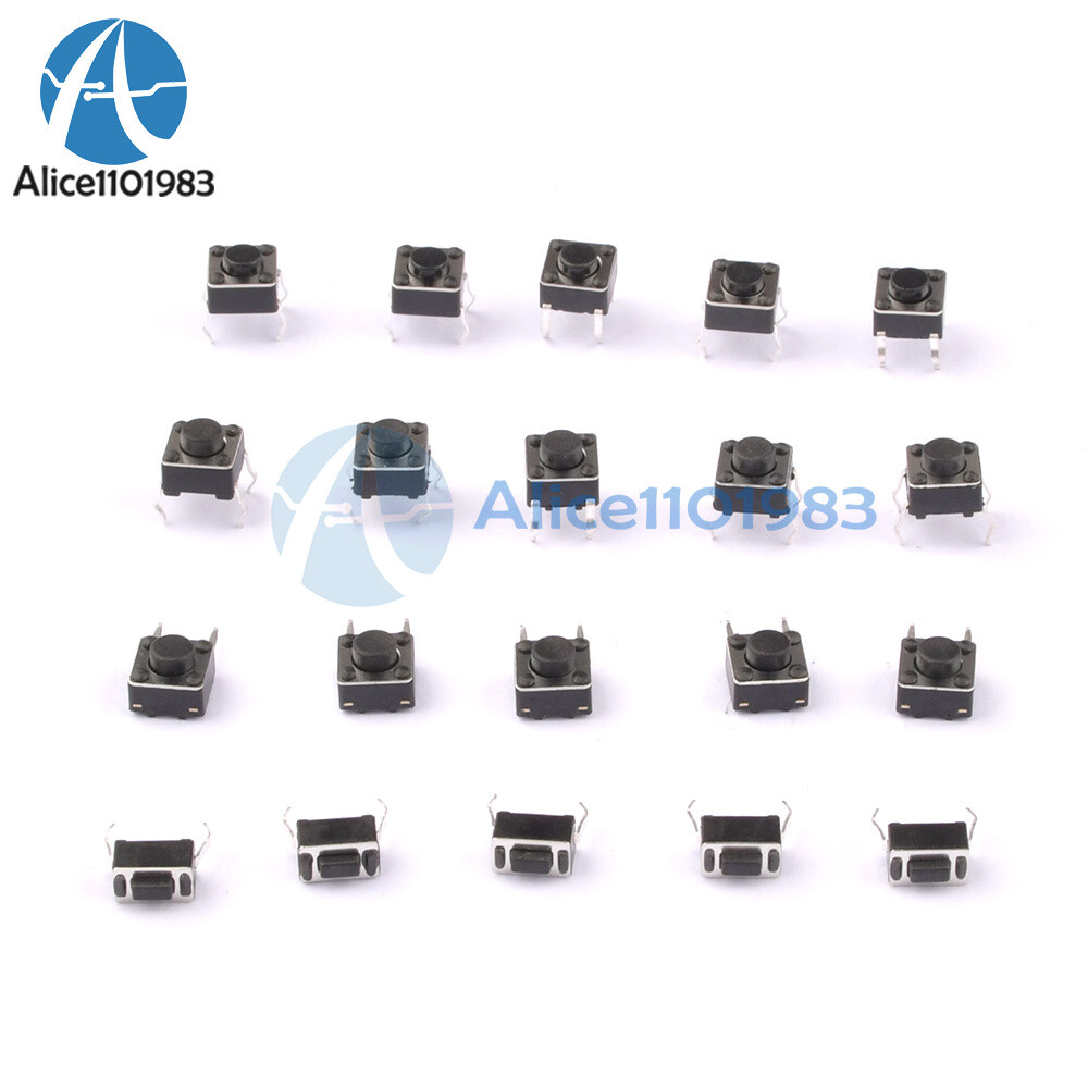 125pcs 25 Type lot Assorted Micro Push Button Tact Switch Reset Mini Leaf Switch