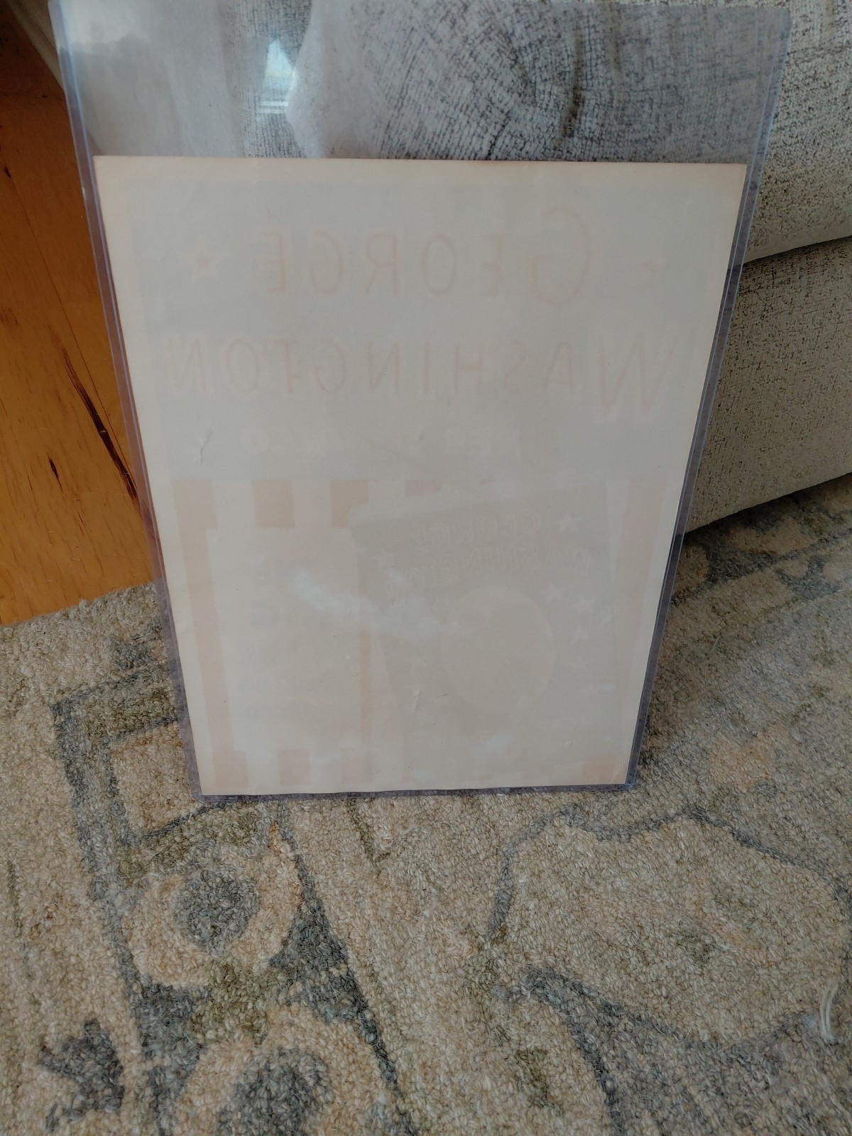 c.1946 Original Vintage George Washington Pipe Tobacco Sign Rj Reynolds NOS RARE