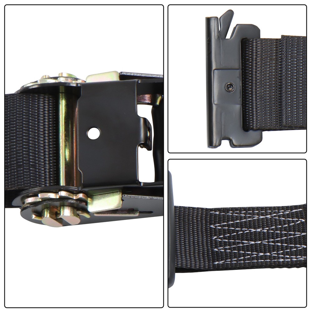 LABLT Secure Cargo E Track Wheel Chock System Ratchet Tie Down Straps Durable