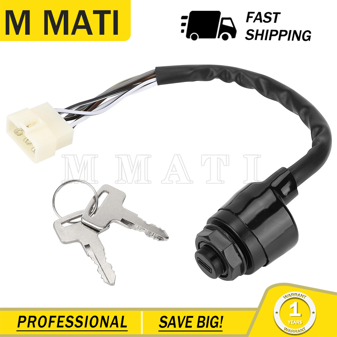 Ignition Switch & Key For Kawasaki Mule 500 550 2500 2510 2520 2010 2020 2030