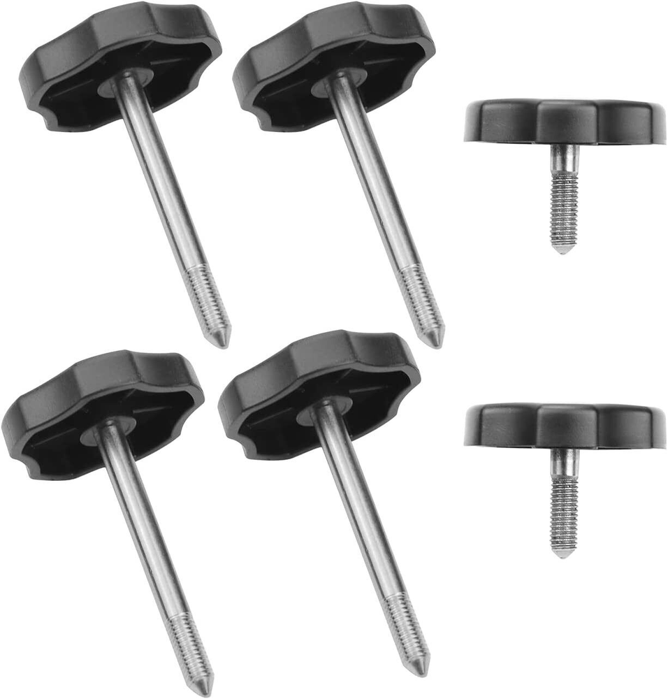 6 pc Soft Top Window Frame/Surround Knobs for 2007-2018 Jeep Wrangler JK 4-Door