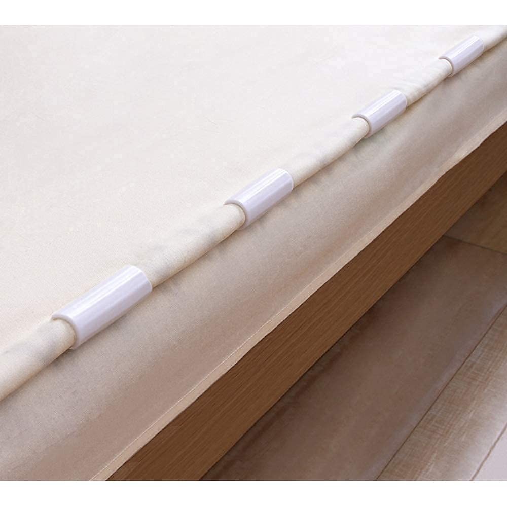 12 Pack Bed Sheet Grippers Sheet Holders Fasteners Bed Sheet Clips Keep Sheet...
