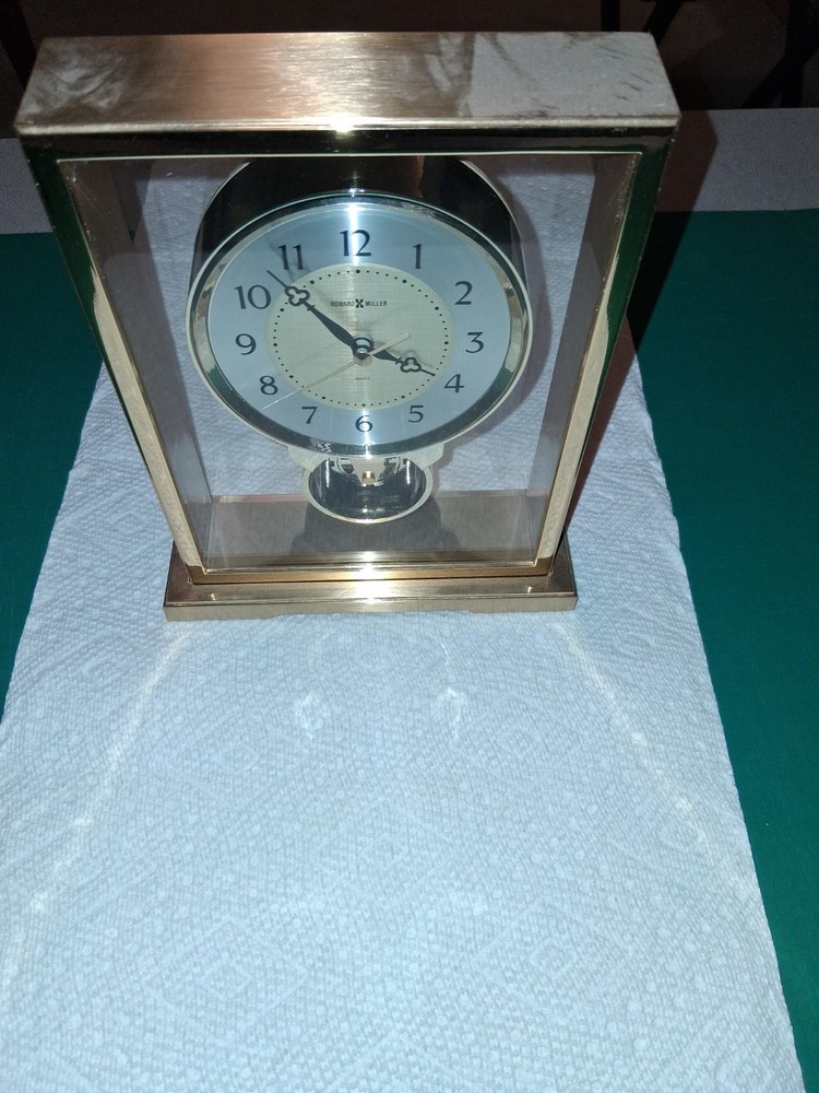 Howard Miller Brass Table Clock