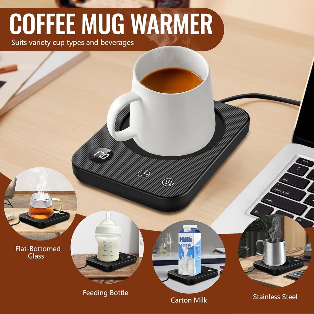 Mug Warmer,3-Temp Settings Coffee Warmer,Automatic Shut Off Black