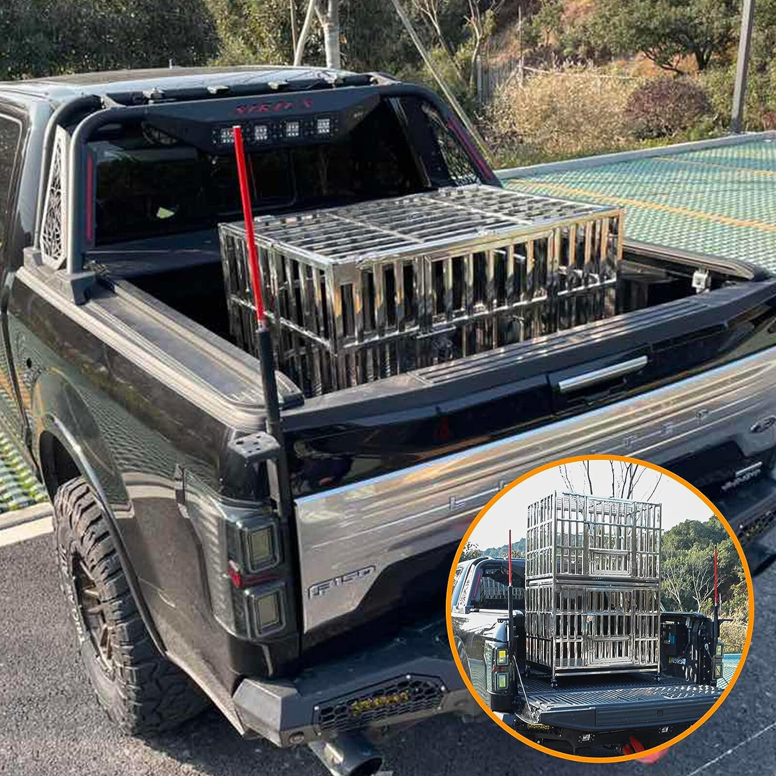 Confote 48" Heavy Duty Dog Kennel Pet Stainless Steel Crate Cage Stackable