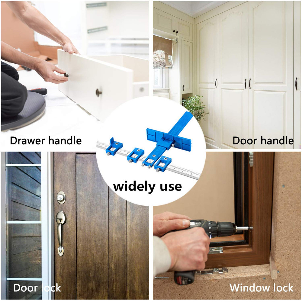 Cabinet Hardware Jig Mounting Template Drill Guide Sleeve Drawer Pull Jigs Handl