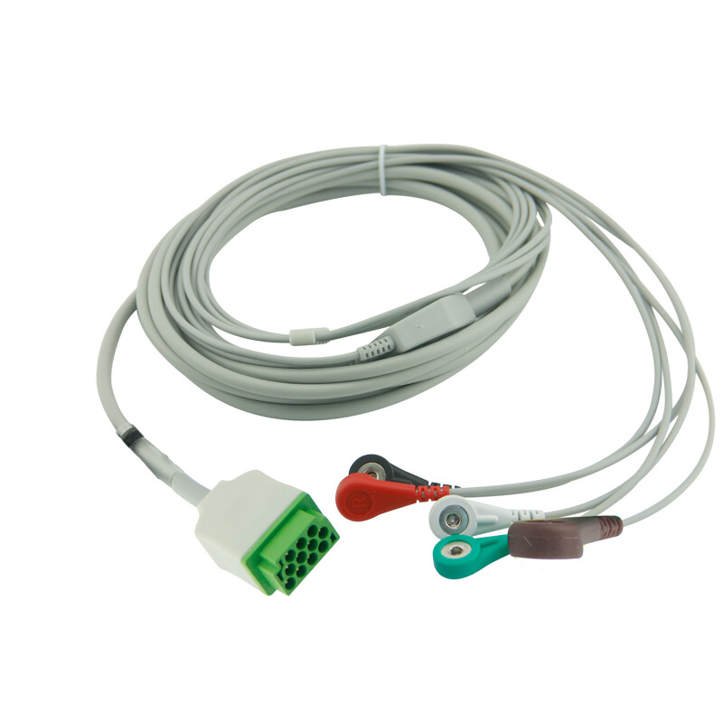 Compatible GE Marquette Dash PRO Models Eagle 11 Pins 5 Leads Snap ECG Cable