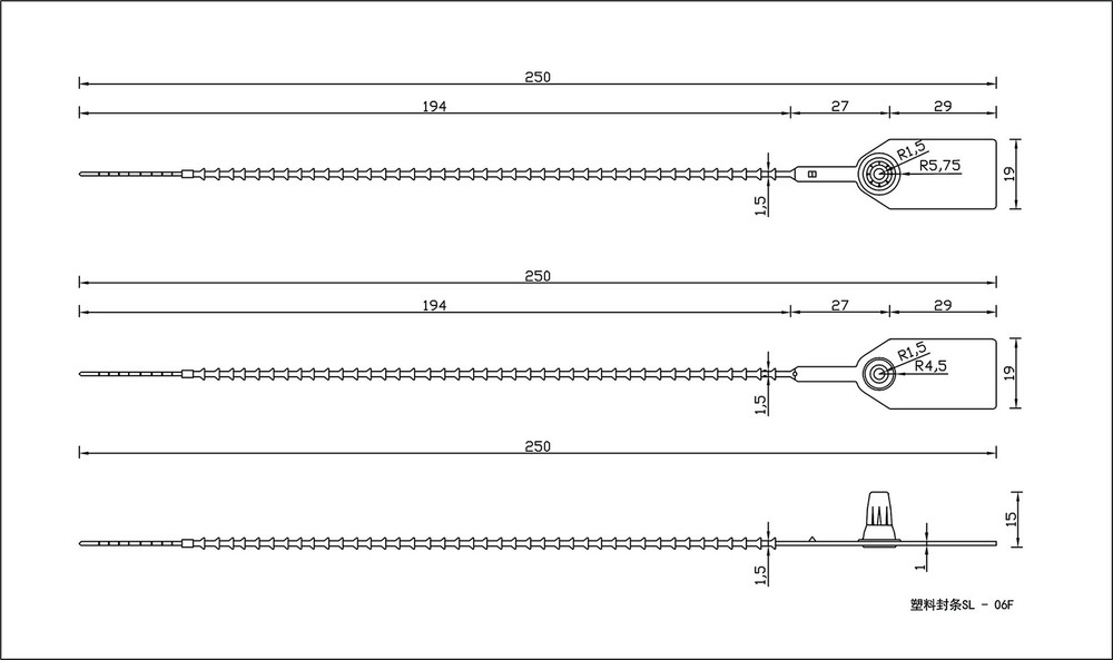 (R) 100 Plastic Tamper Seals, Zip Ties for Fire Extinguishers Pull Tite Secur...