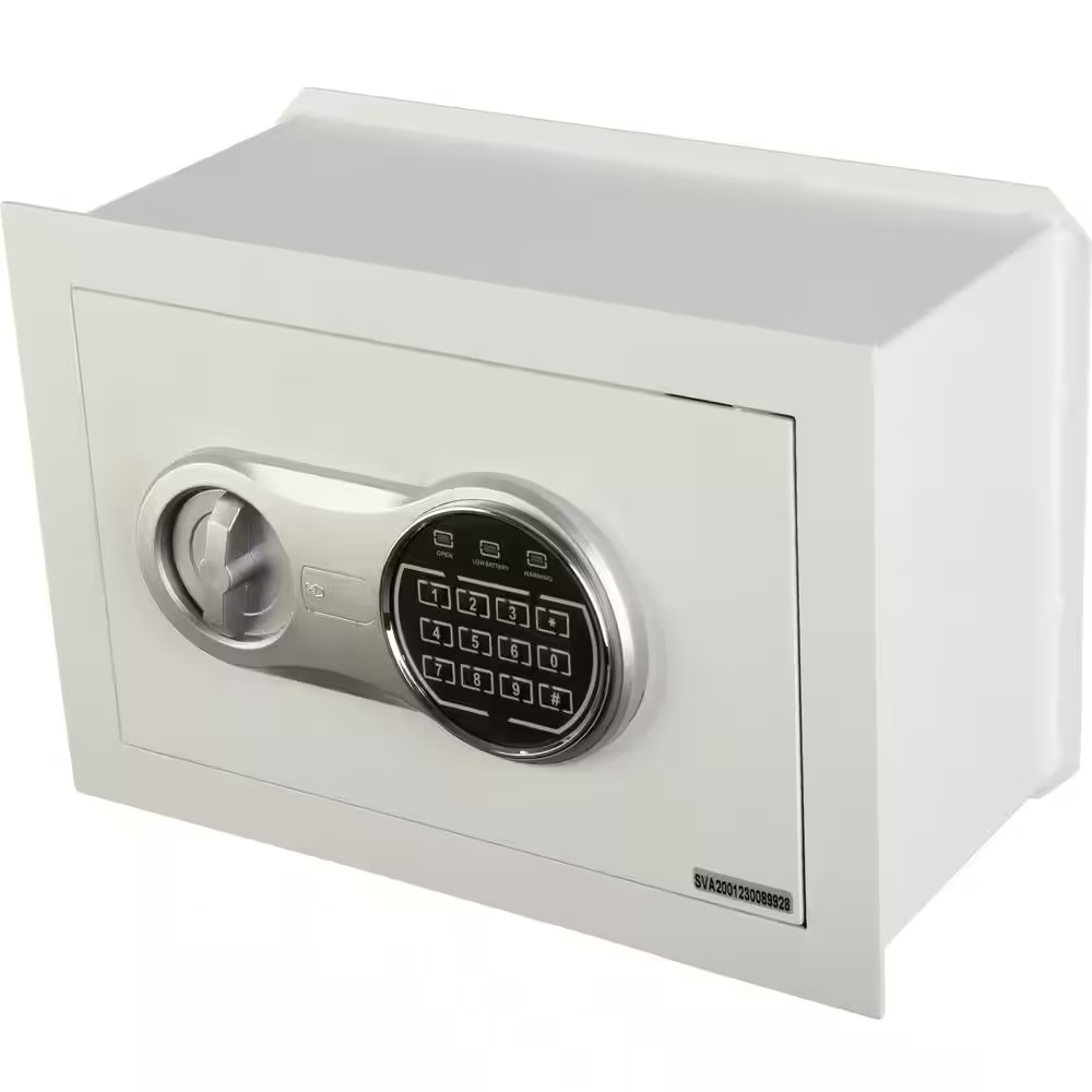 Digital Personal Home in Wall Safe, White