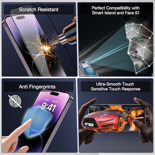 2-Pack Screen Protector for for iPhone 17/iPhone 16 Pro Anti Blue Light Matte