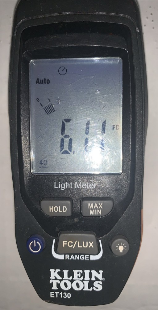 KLEIN Tool Et130. Light Meter. Used.