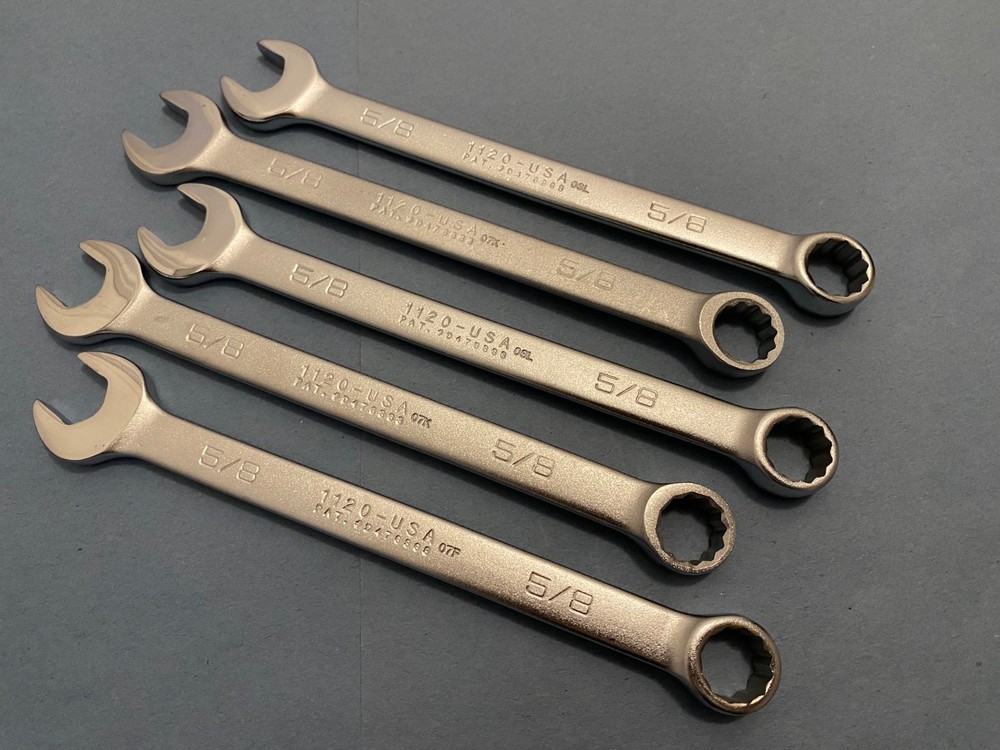 (5) WRIGHT TOOL #1120 - 5/8” WRIGHT GRIP COMBINATION WRENCHES - U.S.A. - NEW