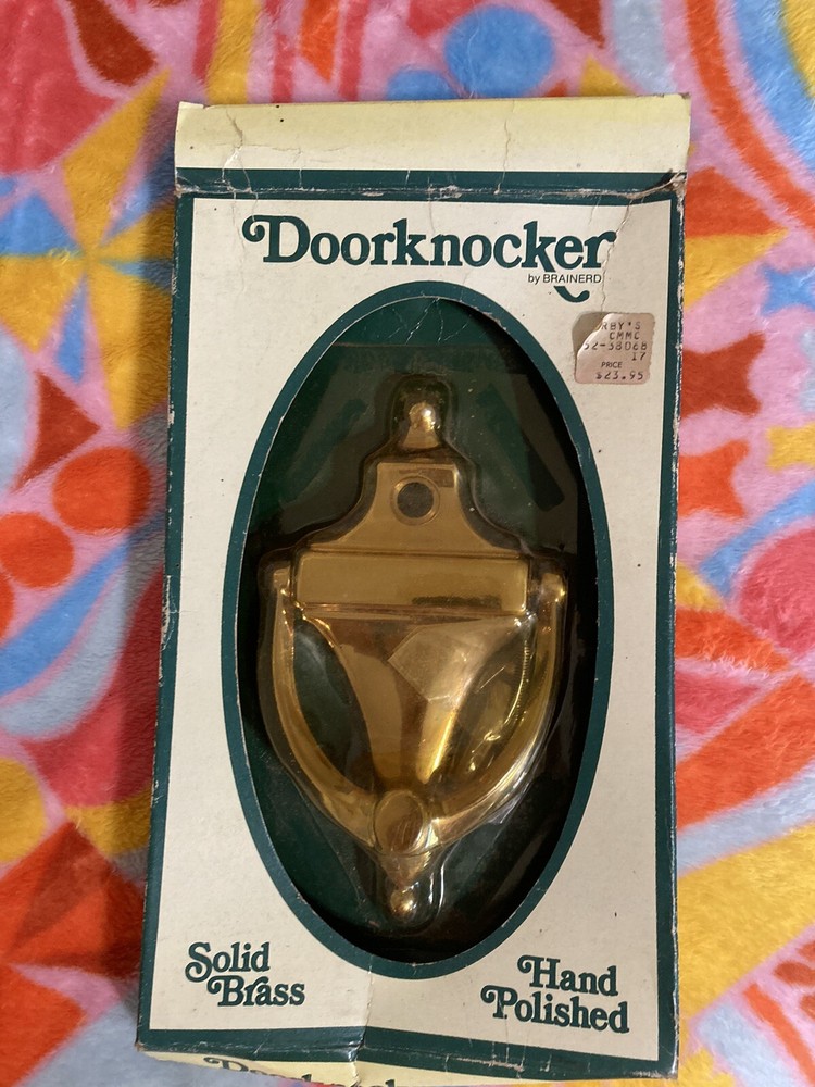 Doorknocker By Brained Solid Brass Hand Polished # 677 CBX See Read
