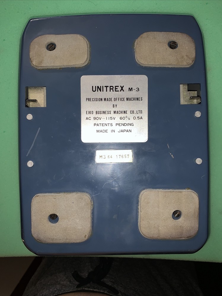 Bohn Unitrex M-3 Adding Machine Japan Tested Working