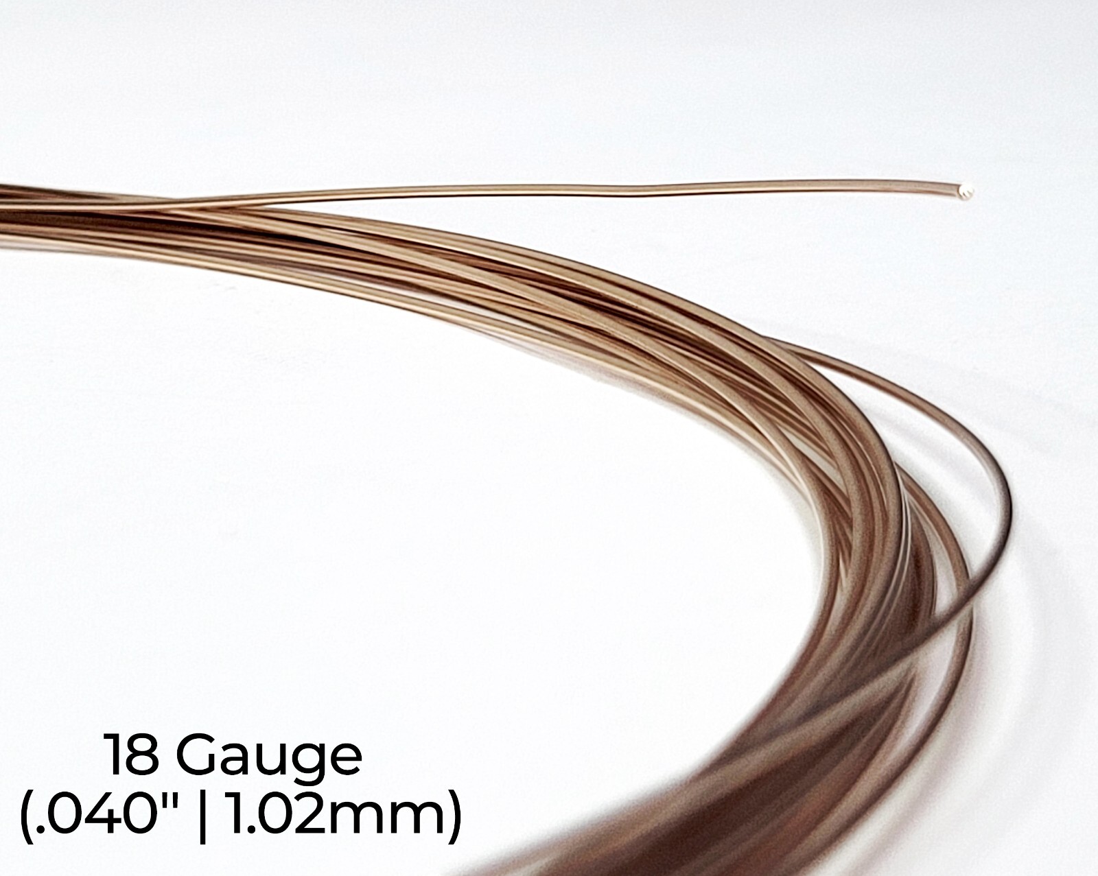 14/20 Rose Gold-Filled Wire | Round | Dead Soft | 10-30 Gauge | 1-10 ft | USA