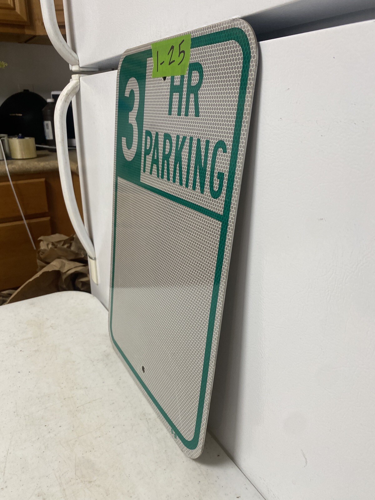 Retired Street/Road Sign (3 Hour Parking" 12"X18"  Lot 1-25