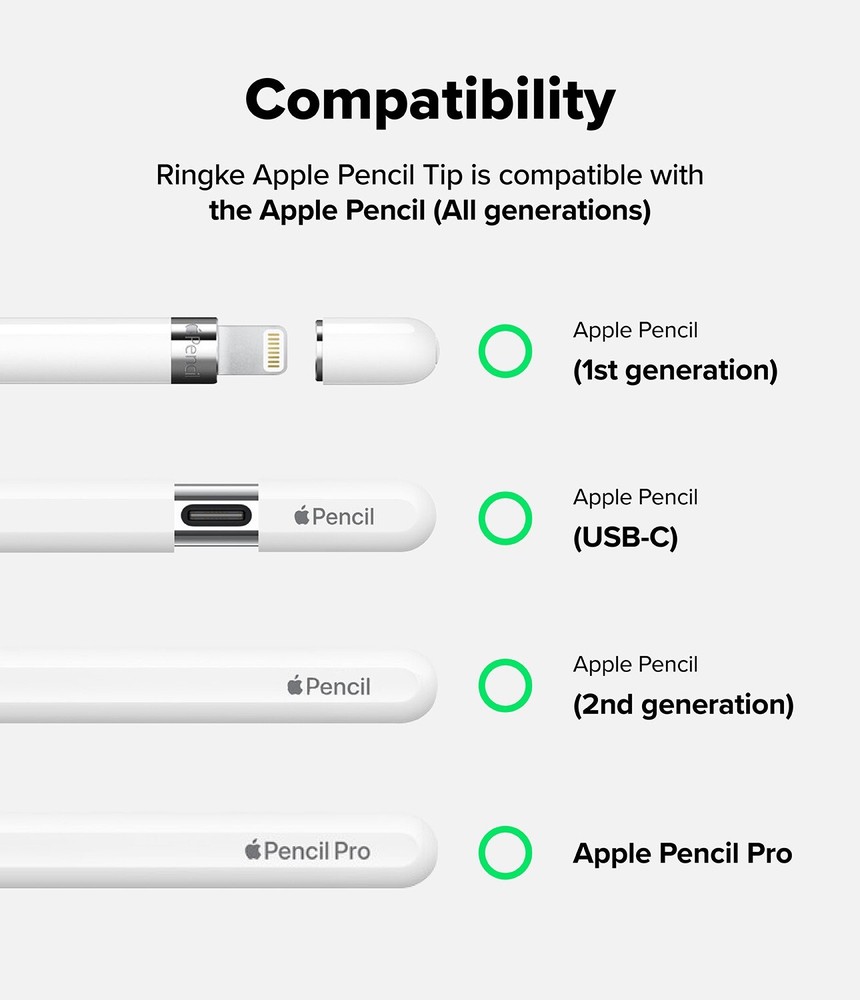 For Apple Pencil Pro 1st 2nd Gen | Ringke [Replacement Tip] Precise Enhanced Nib
