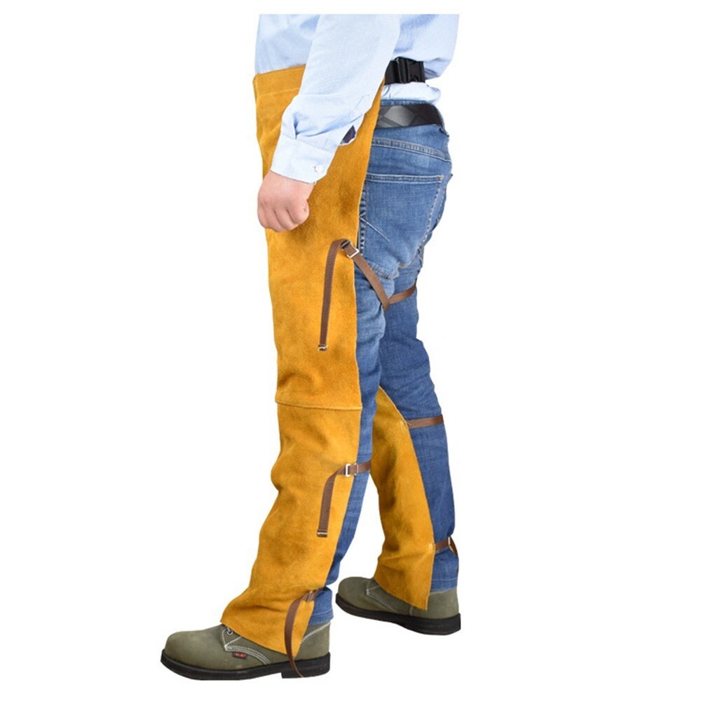 Fire Resistant-Chaps Adjustable Welding-Chaps Adjustable Buttons Cut Resistant