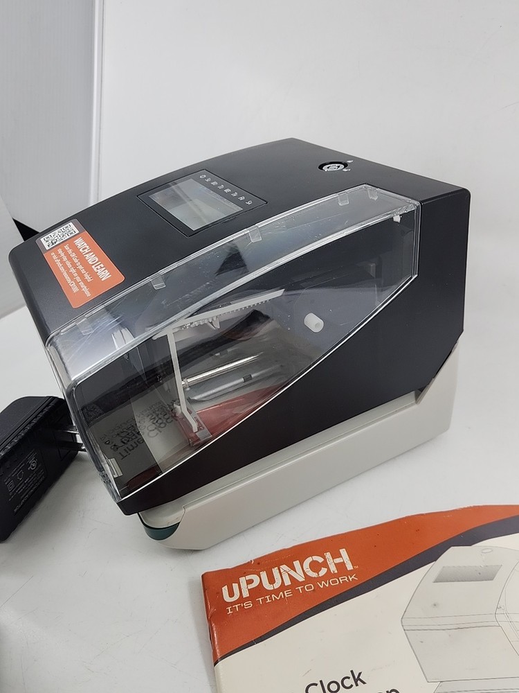 uPunch CR1000 Digital Time Clock Date Stamp Lightly Used Missing Keys Needs Ink