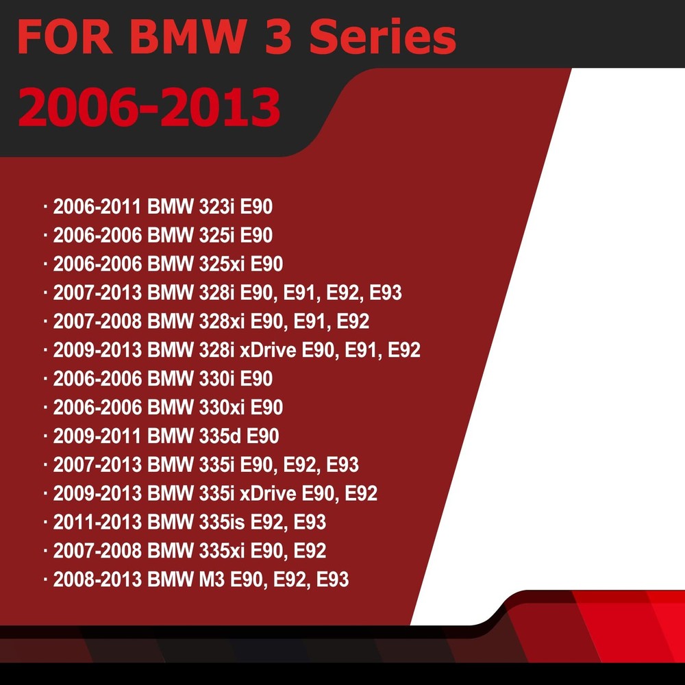 BMW E90 E91 E92 E93 Cup Holder Pair 06-13 Black