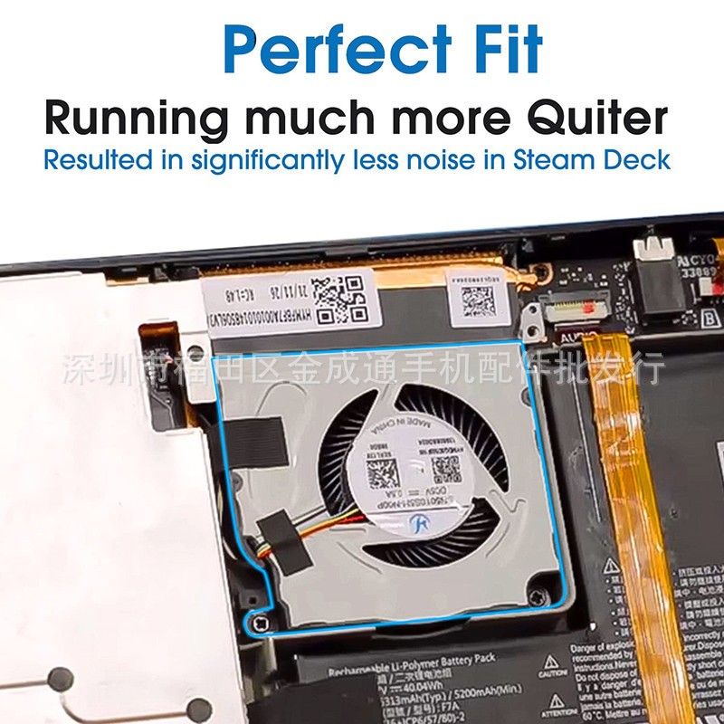 Durable Cooling Fan HeatSink Fan Replacement for Steam Deck Game Console