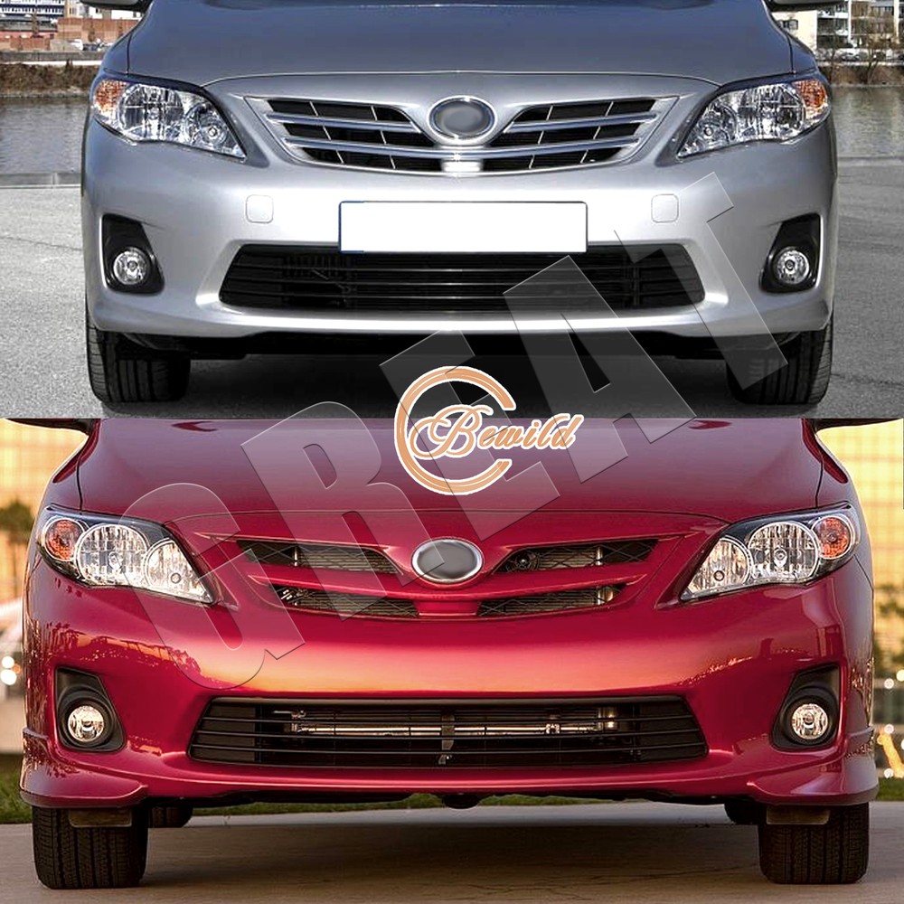 For 2011 2012 2013 Toyota Corolla Front Upper & Lower Bumper Grille Assembly Set
