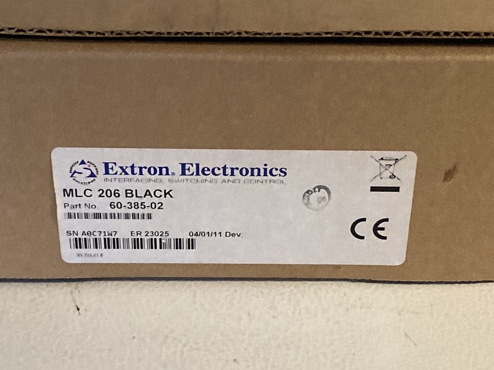 Extron MLC 206 Black Media Link Controller 60-385-02 NOS with Software