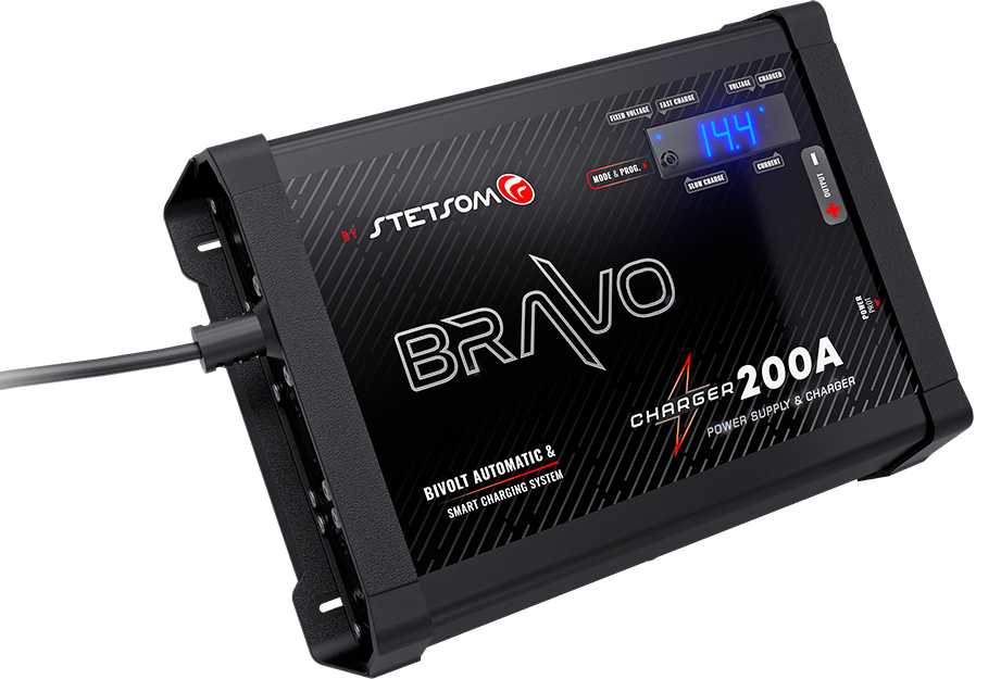 Stetsom BRAVO Charger 200A automatic BI-VOLT & smart charging system