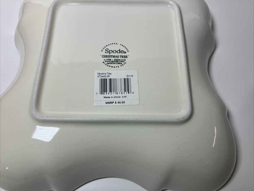 Spode Made in England "Christmas Tree" Devonia Serving Tray