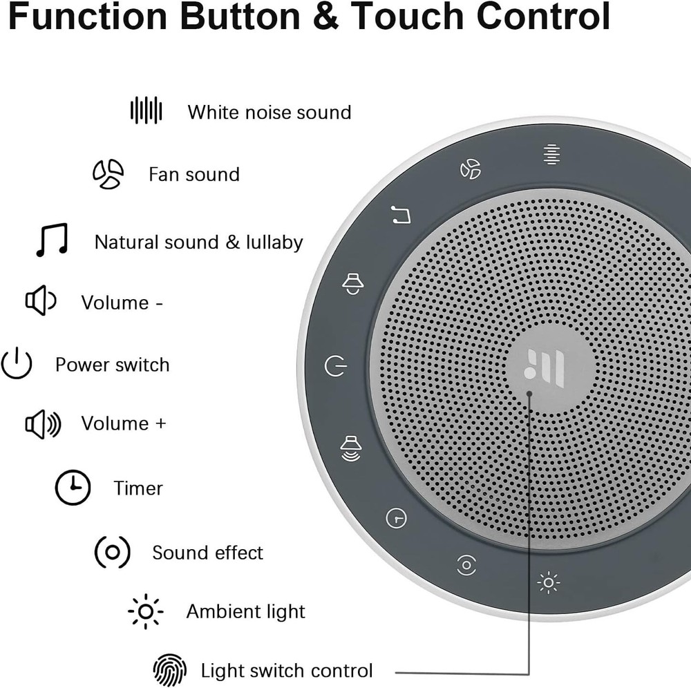High-Fidelity Sound Machine with Timer & Customizable Equalizer for Relaxation