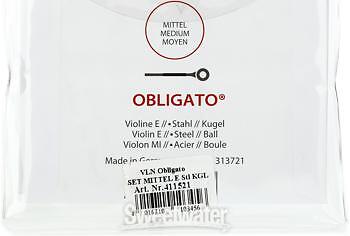 Pirastro Obligato Violin String Set - 4/4 Size Ball-end E