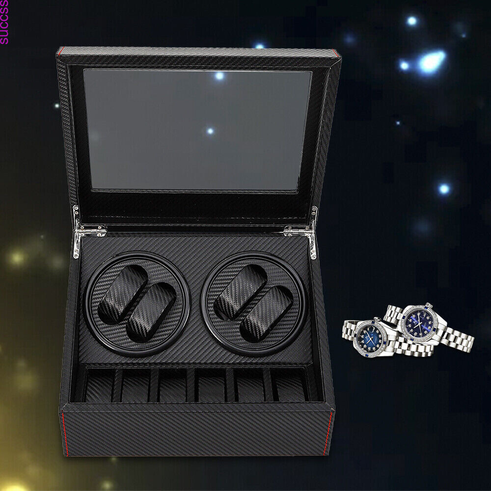 4+6 Automatic Rotation Watch Winder Box Storage Case Self Winding Display Box