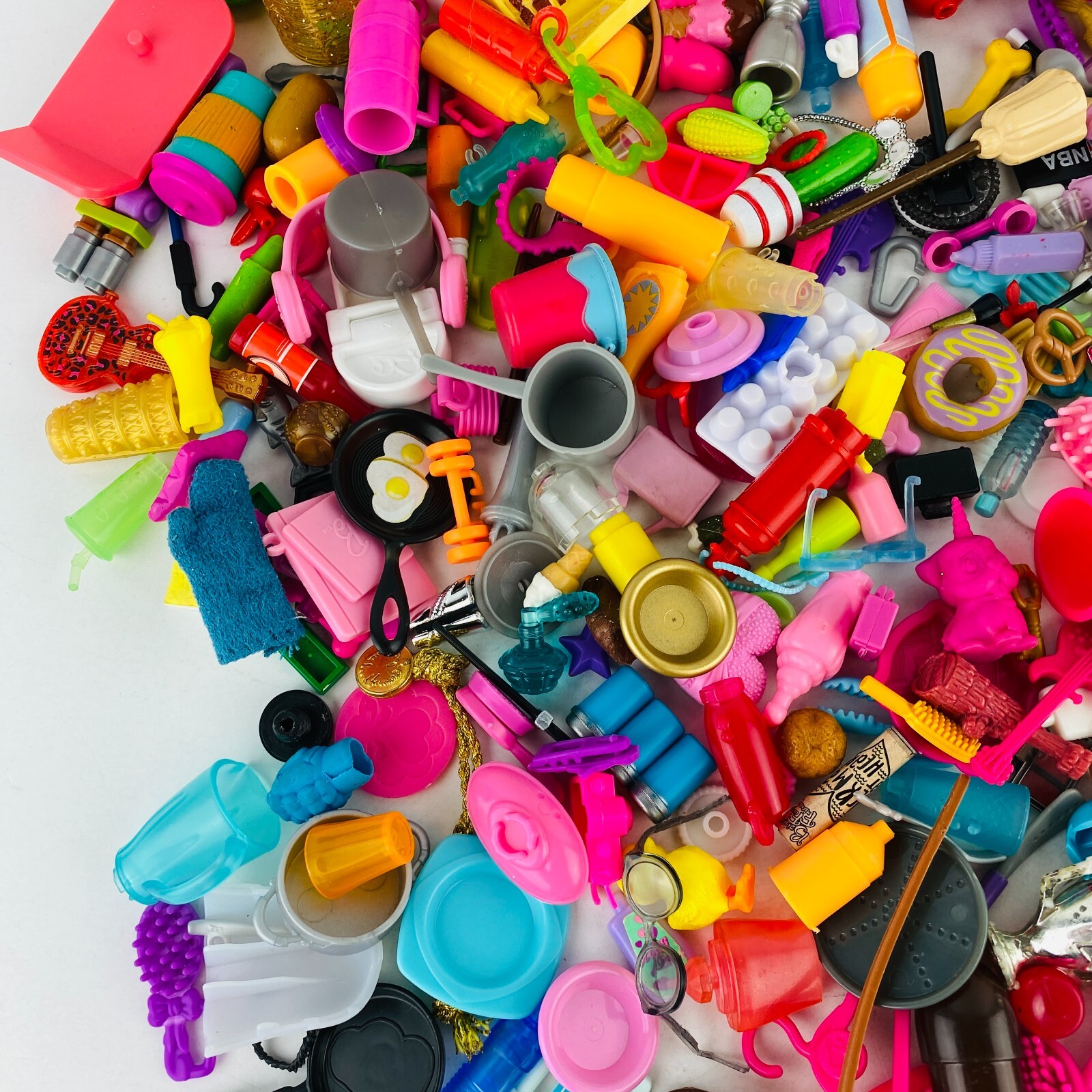 Barbie Barbies Large Lot Of Pretend Play Toys Dishes & Miscellaneous Accessories