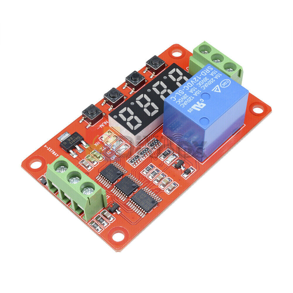 DC 12V PLC Relay Multifunction Self-lock Cycle Timer Module Delay Time Switch N