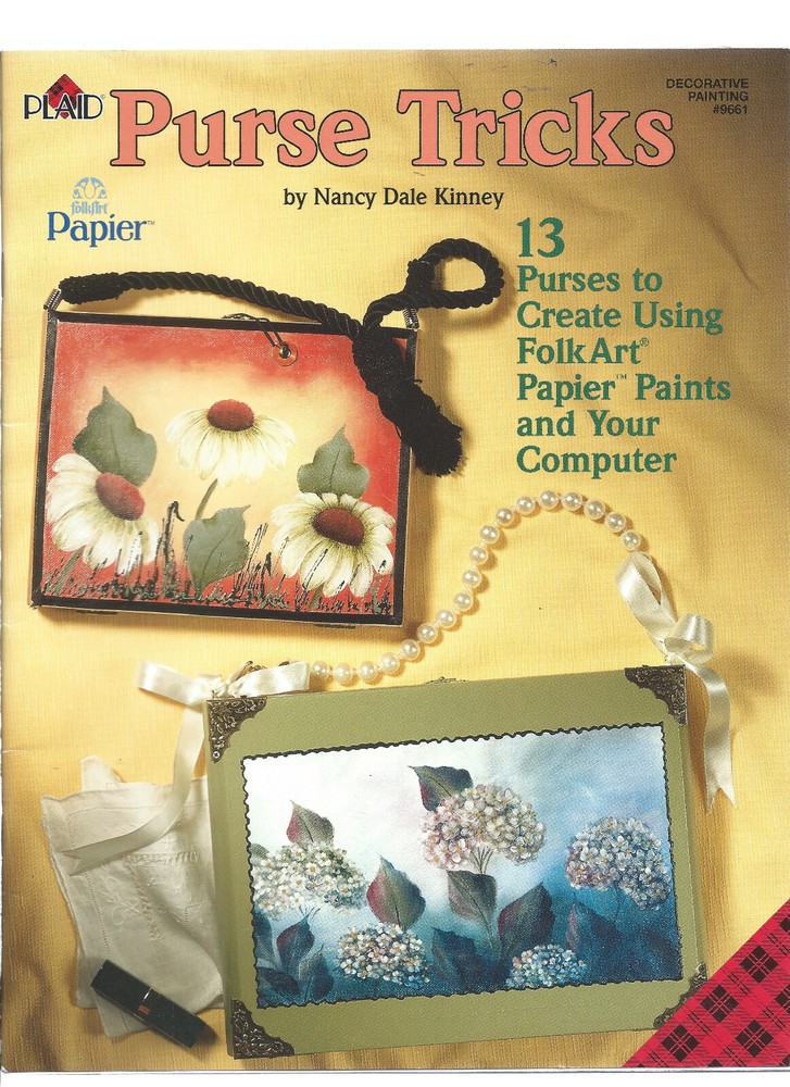 PLAID Purse Tricks 13 Purses Create Using Folk Art Papier Paints Computer 9661