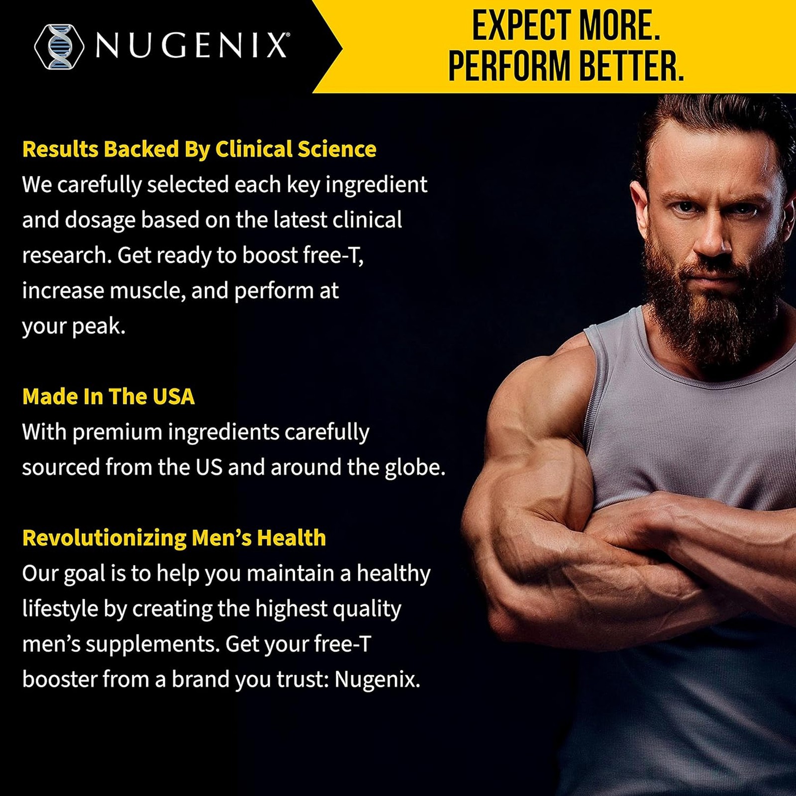 Nugenix Total-T Ultimate -Free and Total Testosterone Booster Supplement for Men