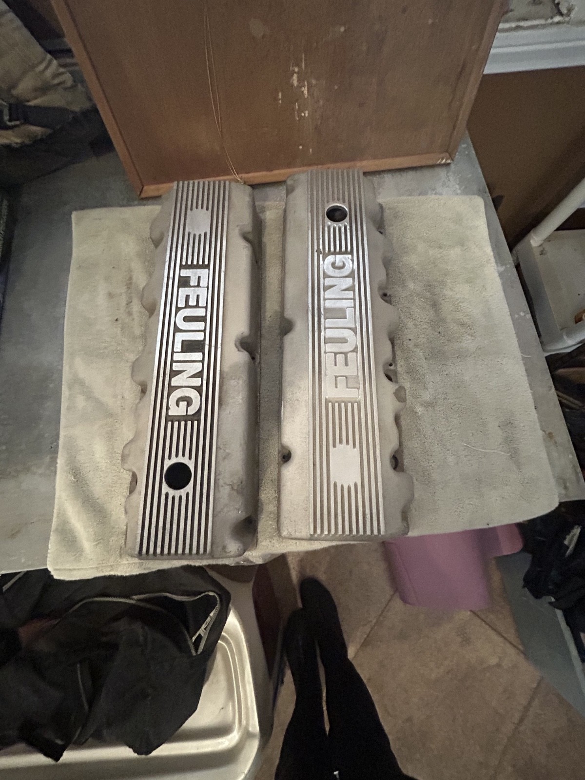 FEULING VALVE COVERS FOR CHEVY HEMI 4 valve wall hangers dragster hot rod